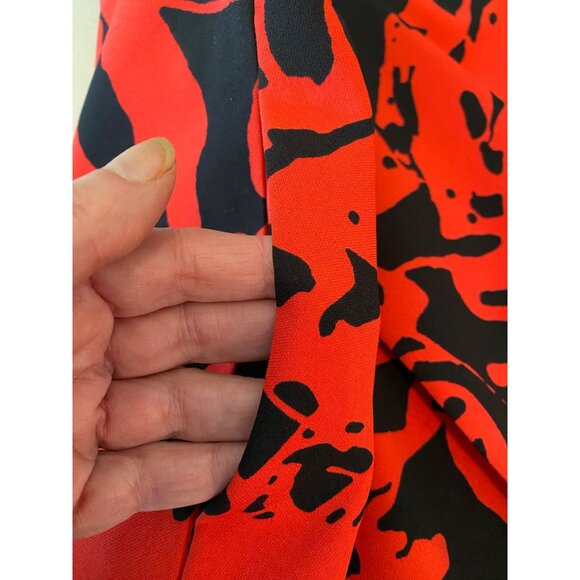 Ellen Tracy Womens Red & Black Abstract Print A-Line Skirt Size 8 - Picture 6 of 9